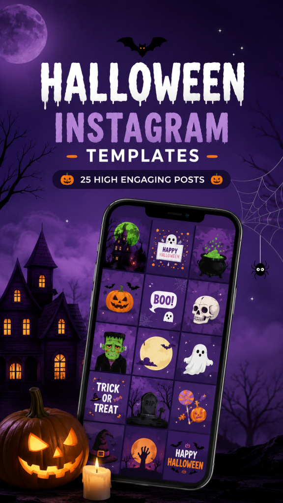 Halloween Instagram Canva Template