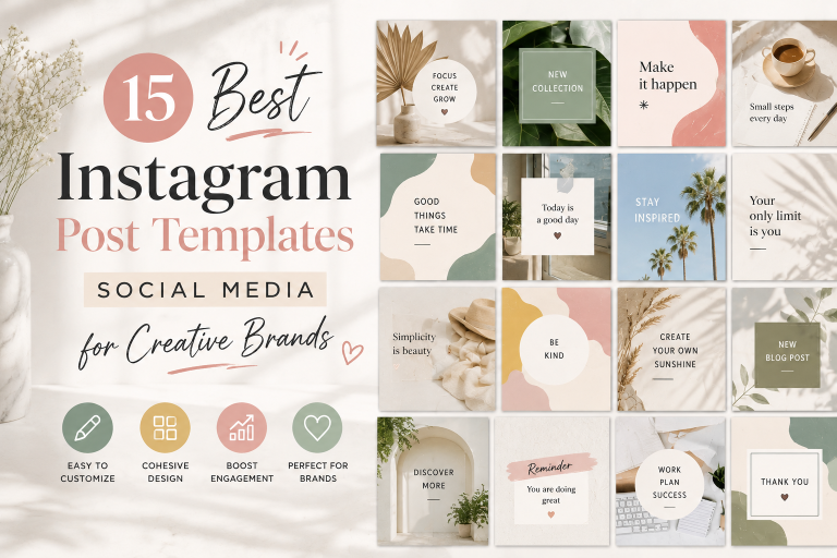 15 Best Instagram Post Templates Social Media for Creative Brands