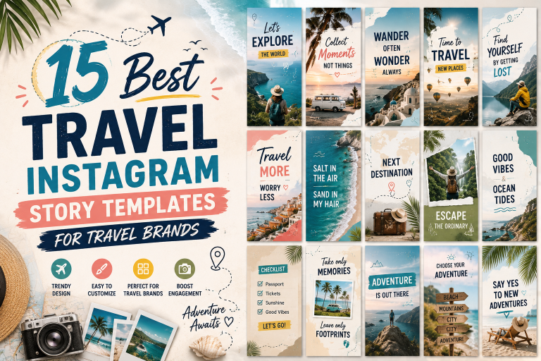15 Best Travel Instagram Story Templates for Travel Brands