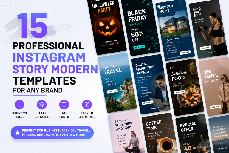 15 Professional Instagram Story Modern Templates for Any Brand
