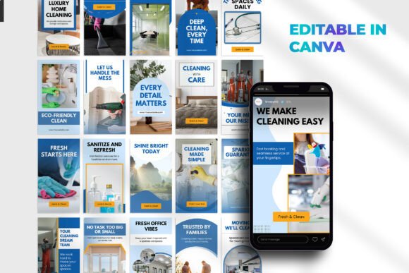 Cleaning Business IG Canva Story Design