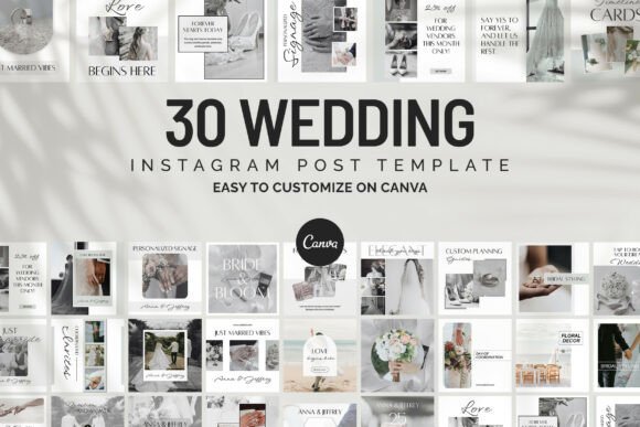 Free Wedding Instagram Canva Templates