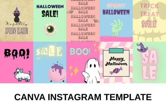 Halloween Instagram Canva Template