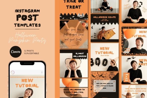 Halloween Instagram Canva Template