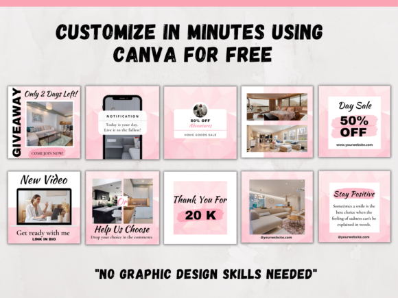 Instagram Post Templates, Canva Template