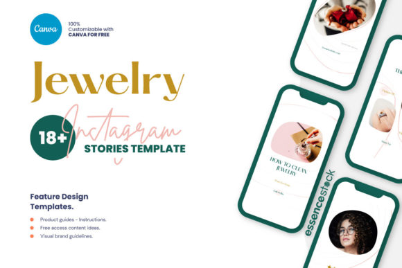 Jewelry Instagram Story Template Canva Business