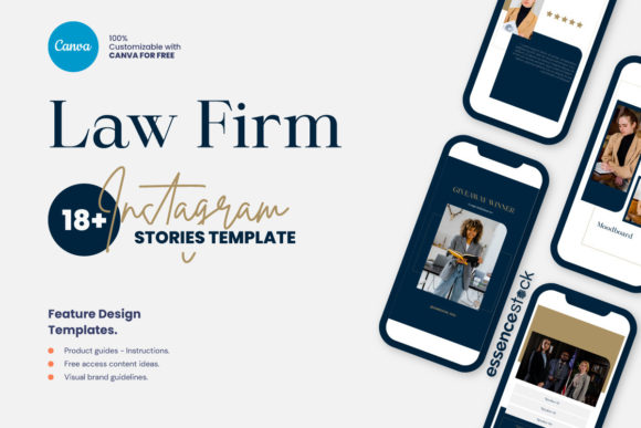 Lawyer Instagram Story Template Canva Business