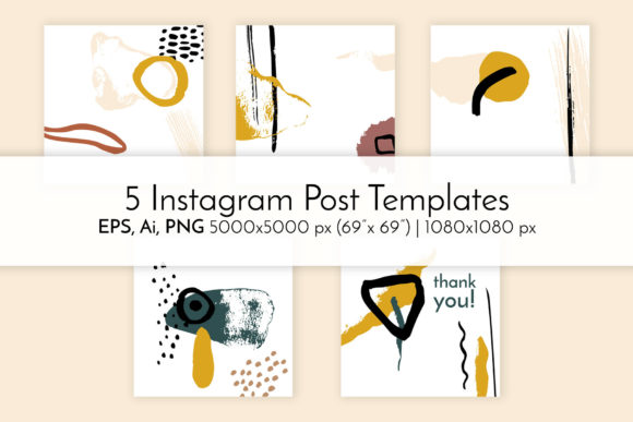 Modern Instagram Post Overlay Templates