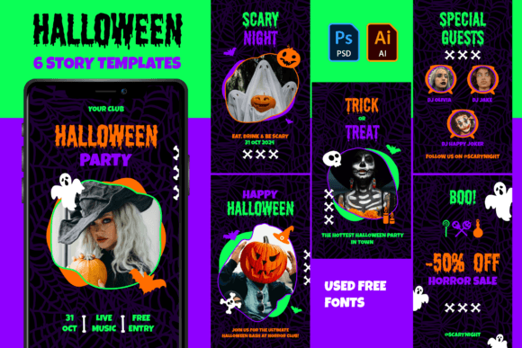 Templates for Instagram Story for Halloween