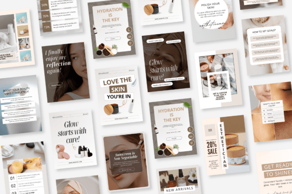 Skincare Canva Social Media Bundle