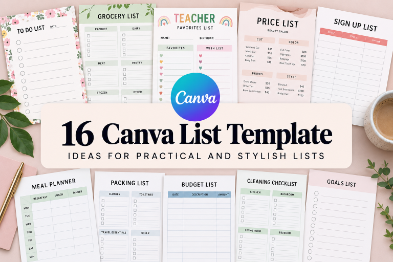 16 Canva List Template Ideas for Practical and Stylish Lists