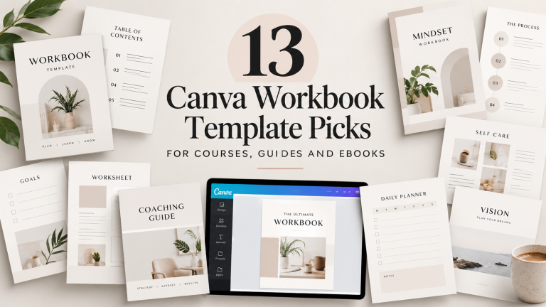 13 Canva Workbook Template Picks for Courses, Guides and Ebooks