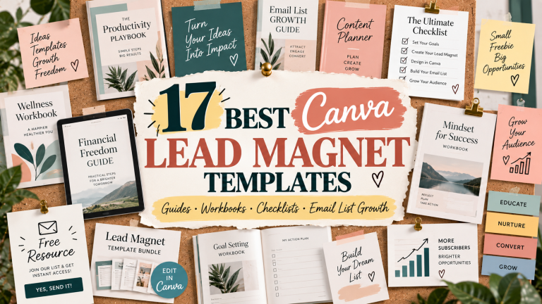 17 Best Canva Lead Magnet Templates for Guides, Workbooks and Email List Growth