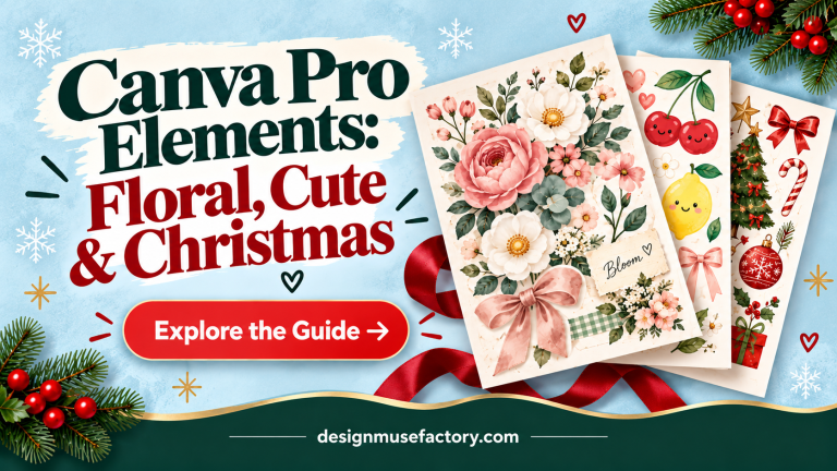 9 Best Canva Pro Elements for Cute, Floral and Christmas Designs
