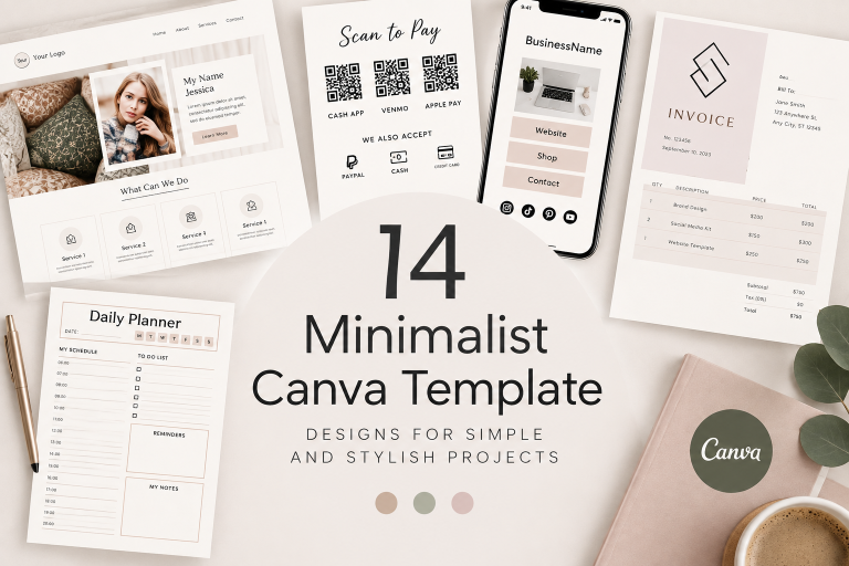 14 Minimalist Canva Template Designs for Simple and Stylish Projects