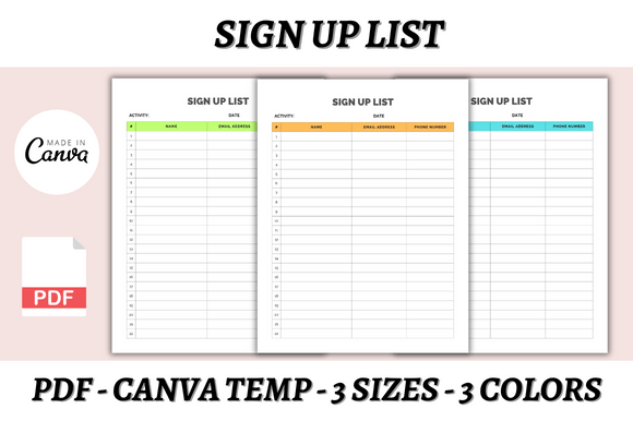 Canva List Template