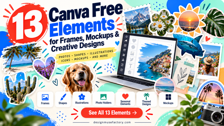 13 Best Canva Free Elements Templates for Frames, Mockups and Creative Designs